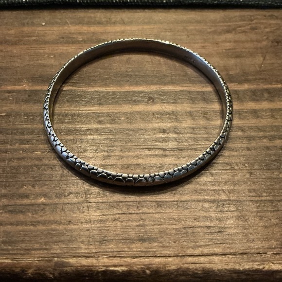Monet Jewelry - Monet Vintage 80's Silver Tone Bangle Bracelet carved